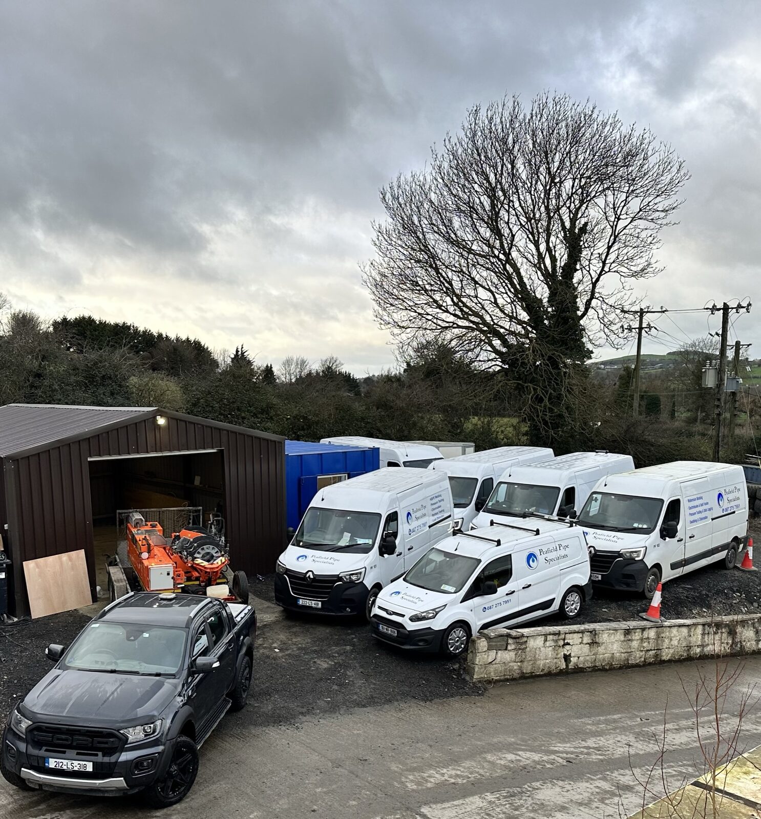 Peafield Water Management fleet on site