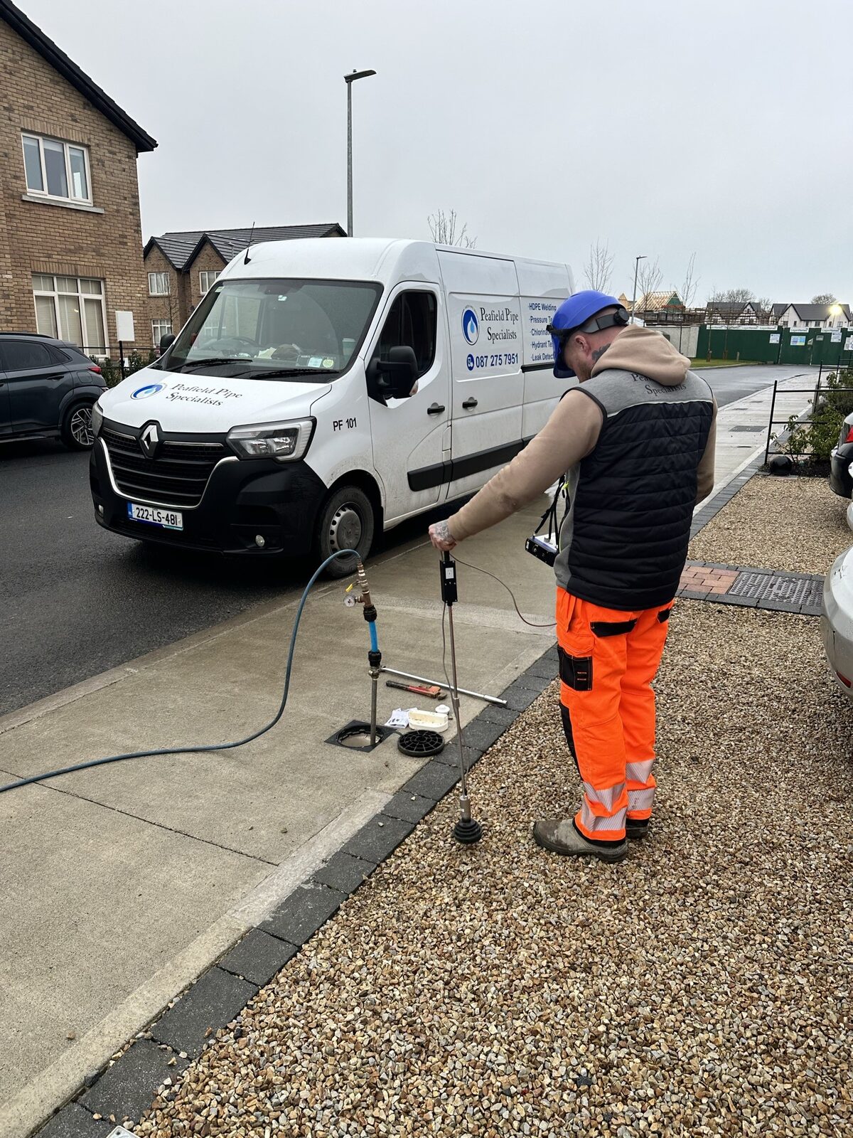 Gas leak detection survey on buried pipeline
